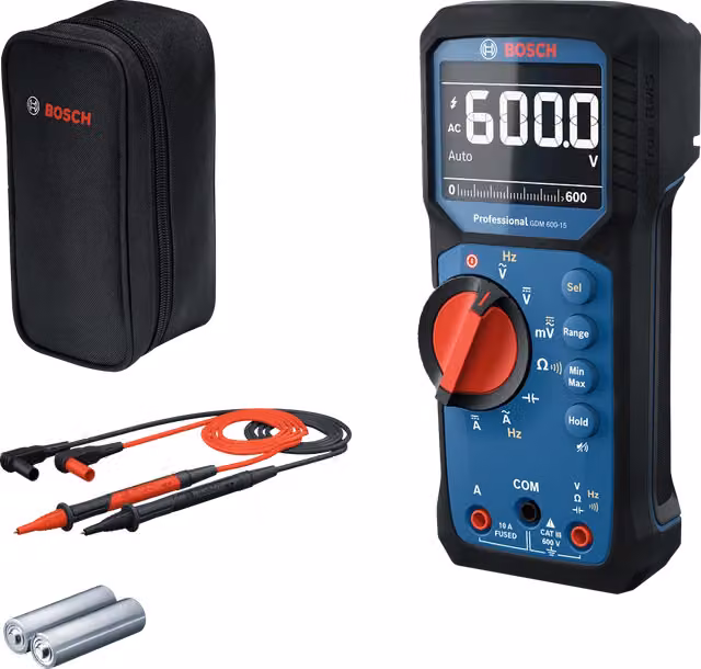 Multimetro digitale Bosch GDM 600-15 per valori RMS fino a 600V – 1