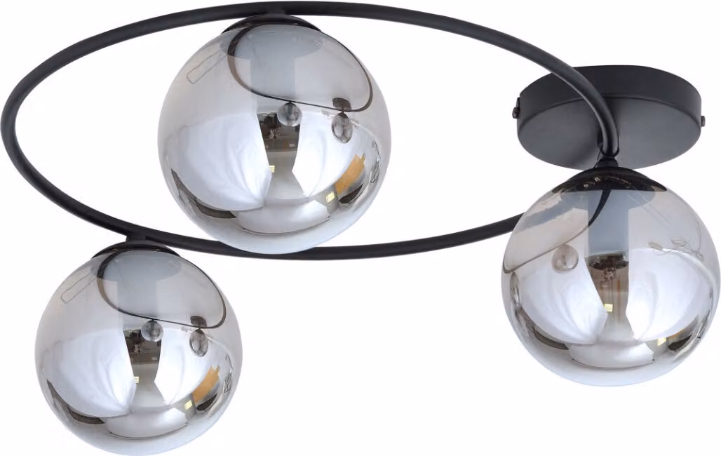 Lampada da soffitto Emibig 3xE14 10W SOPRA con 3 paralumi color grafite 1256/3