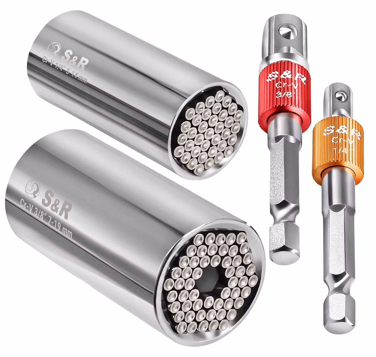 Chiave universale S&R, set di bussole multifunzione, 4 pezzi