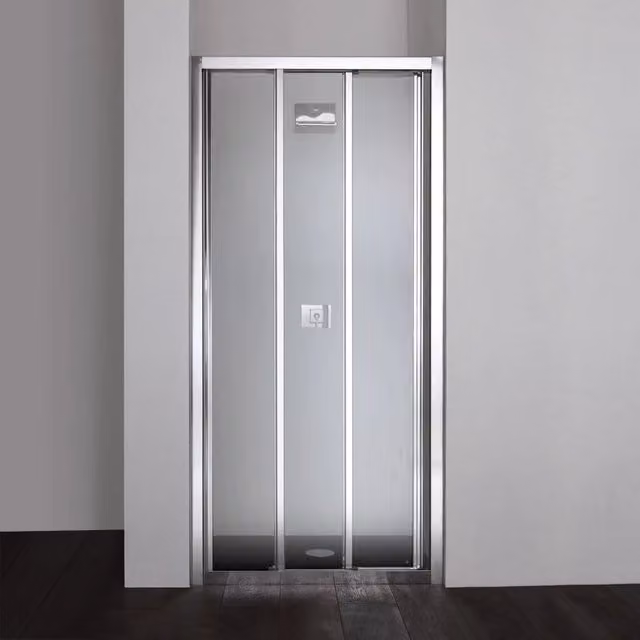 Porta doccia nicchia 80 cm tre ante trasparenti