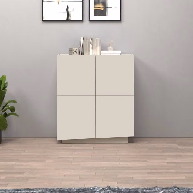 WHOUS Credenza Vela con 4 ante colore cashmere 100x35x120,4 cm