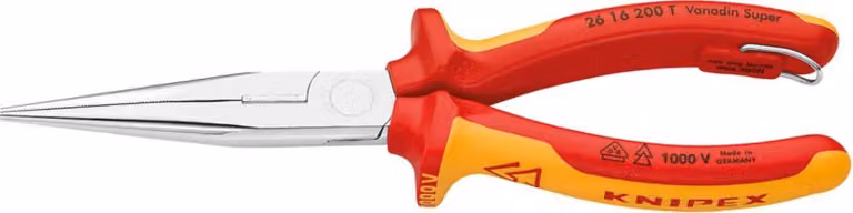 Pinza a becchi piatti VDE TT 200 mm con impugnatura M.K. Knipex | 4003773081449
