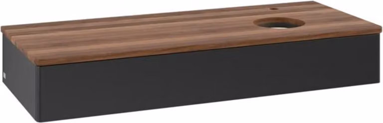 V&B Mobiletto senza struttura frontale, con illuminazione Antao 120x19x50cm, HL, WBP w. wal, bla m Lac