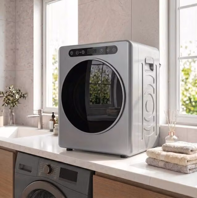 Asciugatrice a espulsione compatta 5 kg 1000 W con cestello in acciaio