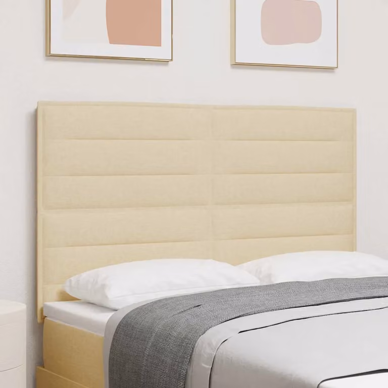 Testiera per letto con illuminazione LED vidaXL in tessuto beige, Larghezza: 160 cm