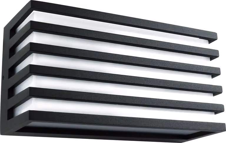 Applique a led H IP65 applique 4000K bianco neutro, alluminio nero