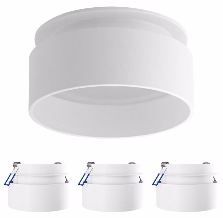 Set di 5 faretti da incasso con illuminazione indiretta, attacco GU10, colore bianco