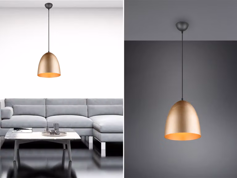 Lampada a sospensione TILDA oro-ottone 1xE27x40W in alluminio, dimensioni: 150x25x25 cm, IP20, RL