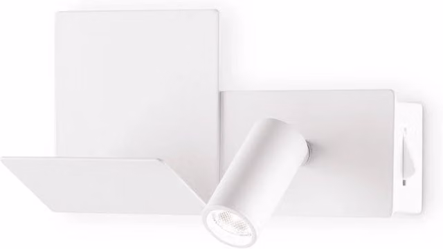 Applique Moderna Komodo-2 IDEAL LUX in Metallo Bianco con LED da 4,5W e Luce Calda 3000K