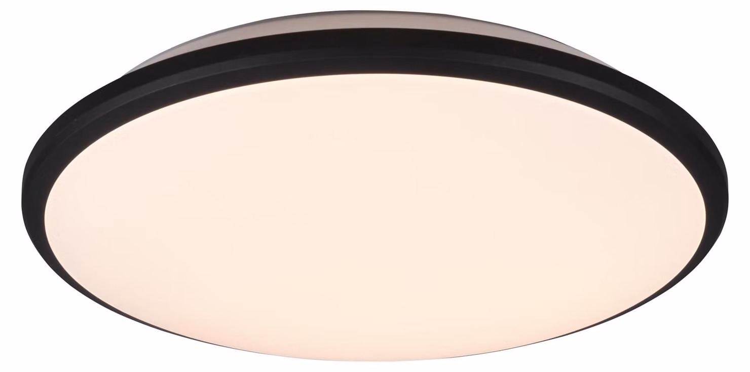 Plafoniera LED rotonda LIMBUS bianco e nero 20 W, bianco caldo 2300 lm, plastica, dimensioni: 6,5 x 34,7 x 34,7 cm, IP20, RL