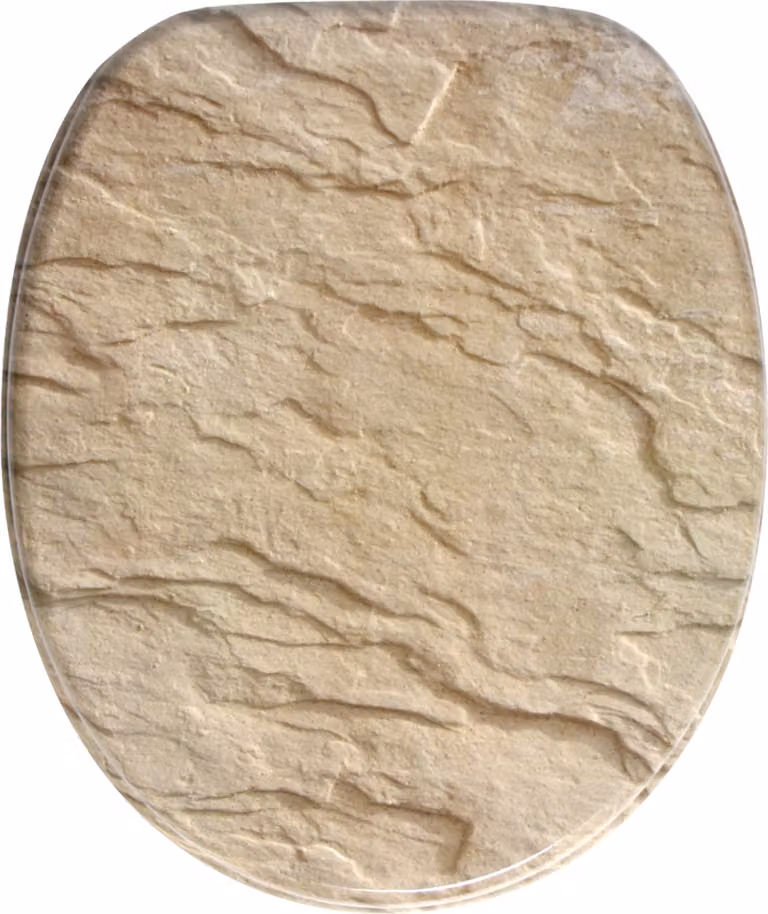 Sedile WC SANILO® con chiusura ammortizzata e chiusura rapida, colore Sand Stone, coperchio WC direttamente dal produttore, coperchio per WC, sedile WC, coperchio per WC