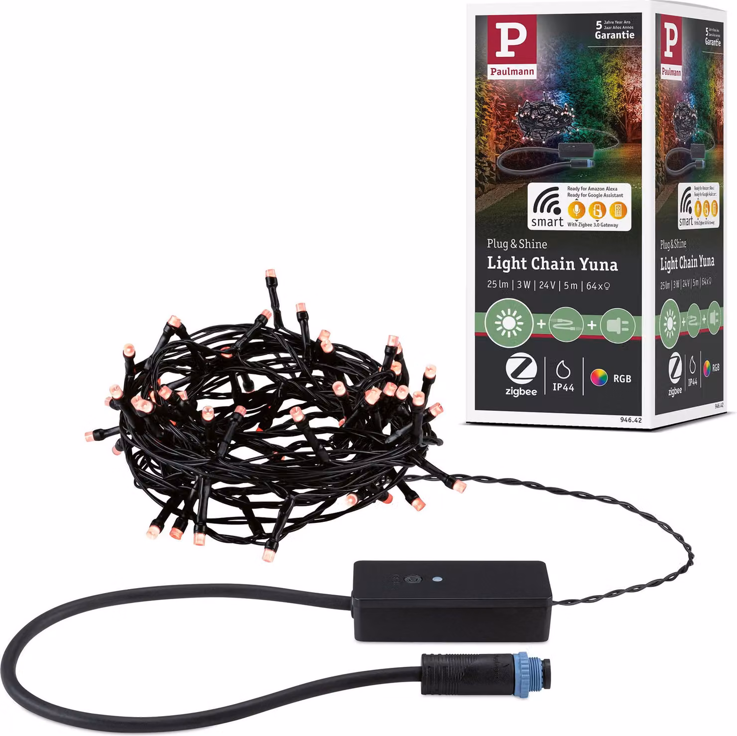 Paulmann Plug & Shine Catena luminosa a LED Yuna RGB 7,4 m
