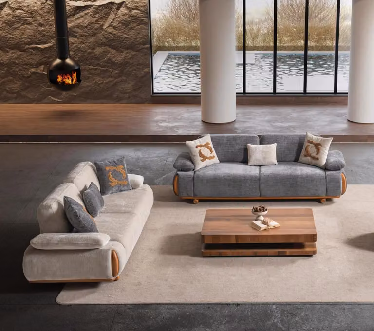 Wohnzimmer Set 3+3 – Für einen modernen Look in Ihrem Wohnzimmer.