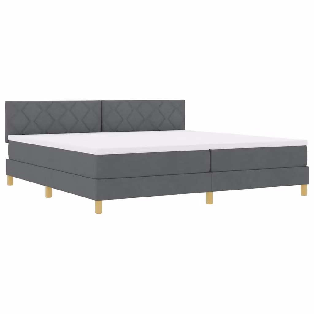 Letto matrimoniale moderno vidaXL con illuminazione LED sottostante e porta USB, Grigio, L/P/H: 200 x 200 x 280 cm – 2