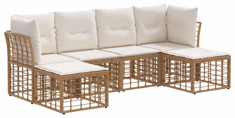 Set di divani da esterno Naturale Poliestere