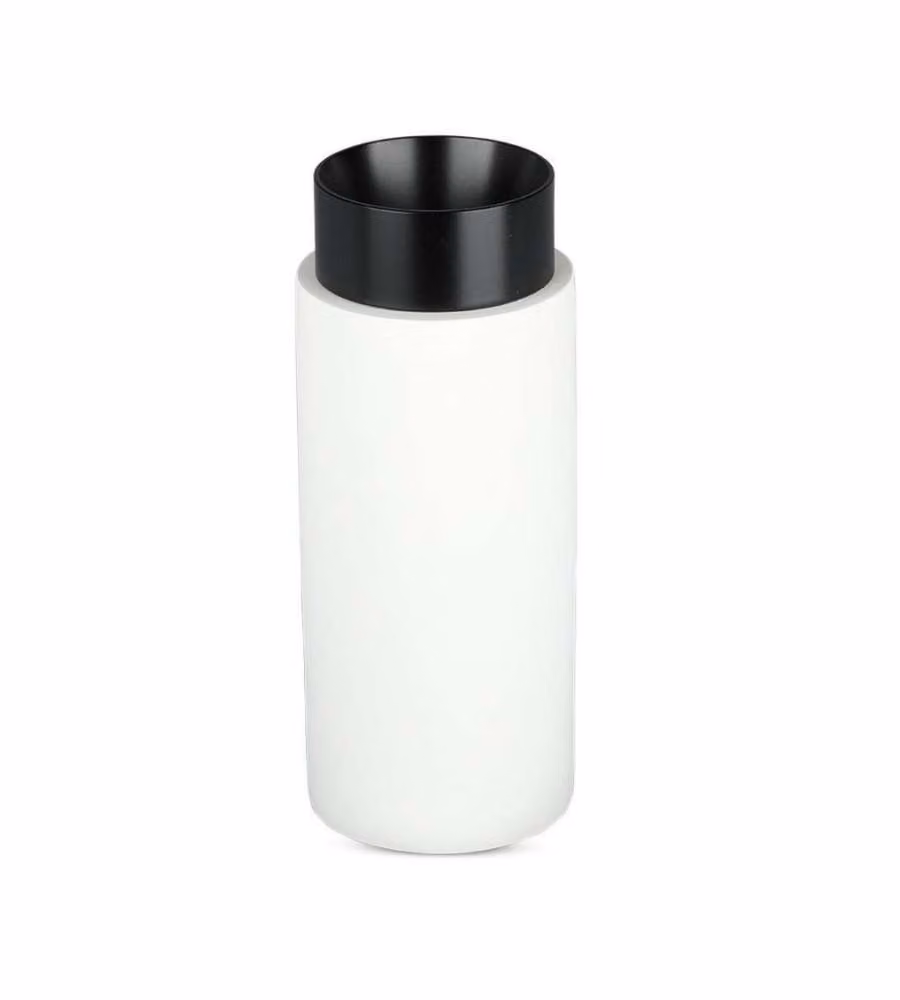 Portafaretto LED Montaggio a Plafone GU10 e GU5.3 (MR16) Corpo in Gesso Bianco e Metallo Nero Opaco
