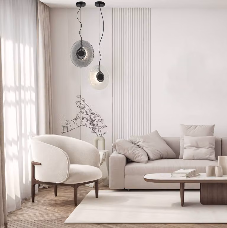 Zambelis Lampada a sospensione in vetro 23074, Alluminio / Grigio / Zincato, Soggiorno / Sala da pranzo, Vetro, Lampada a sospensione