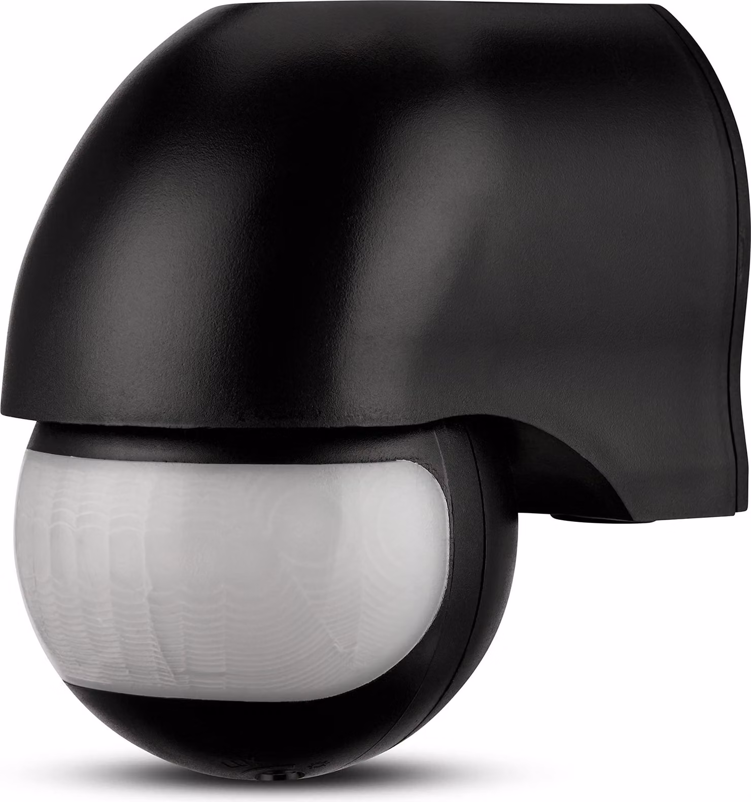 Sensore di movimento - Rilevatore di movimento con angolo di rilevamento di 110° e portata di 12 metri - Regolatore crepuscolare - 1200W - Nero