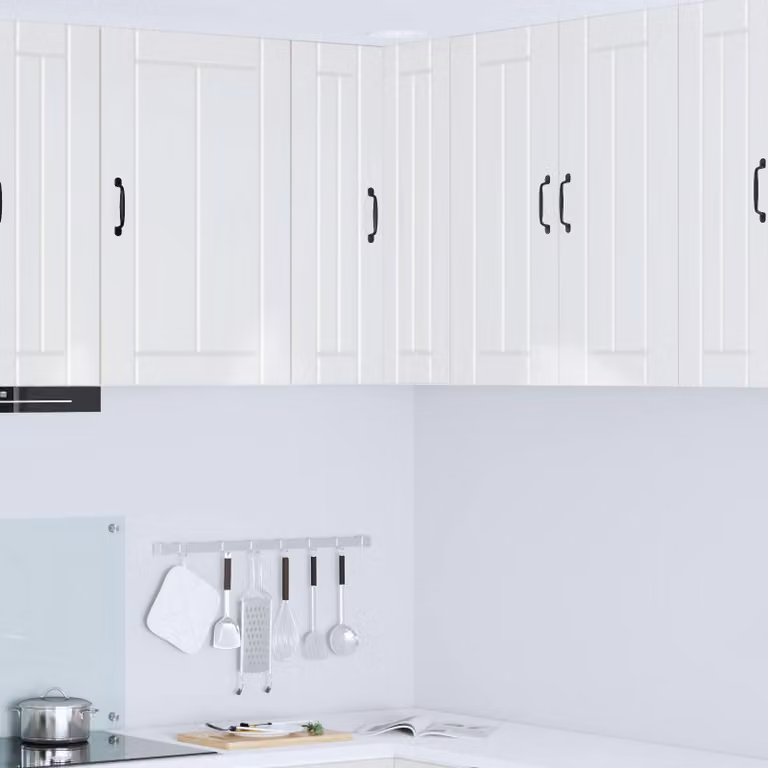 Mobile angolare da parete LUCCA vidaXL Bianco Lucido L/P/H: 57 x 57 x 80 cm