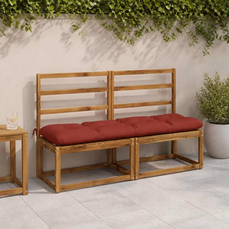 vidaXL Cuscini per Panchina VIANEN 2 pz 100% Poliestere Rosso
