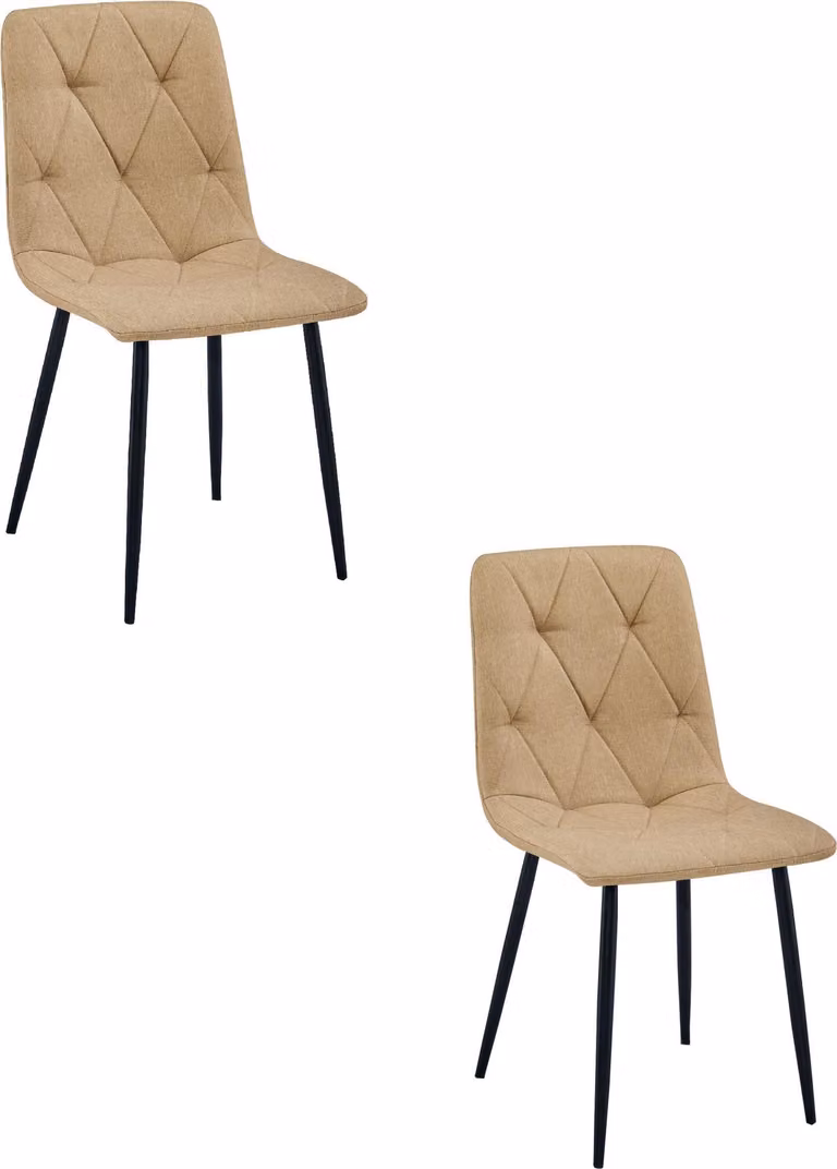 Sedia LIBRA - tessuto marrone / gambe nere x 2