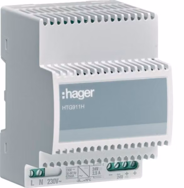 Alimentazione 24VDC 2,5A - Alimentazione DC 196 ... 264V / 24V 60W HTG911H