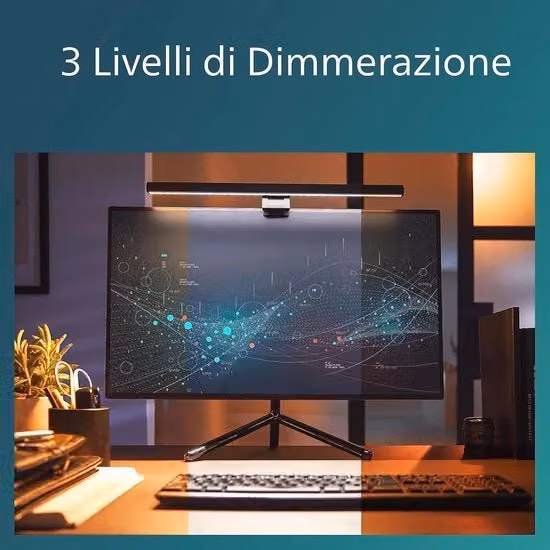 Lampada da Scrivania LED Philips Nera Regolabile per Home Office e Task Lighting