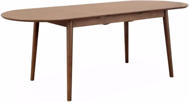 Tavolo da pranzo ovale allungabile Sweeek in legno e MDF color marrone con finitura opaca