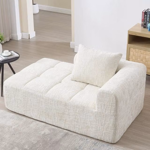Chaise longue - Xylo - pronto uso con tasche laterali beige