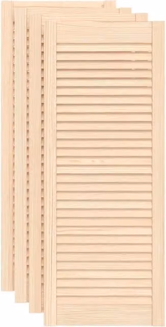 Ante con Design a Lamelle 4 pz 99,3x39,4 cm in Legno di Pino CFW6269580