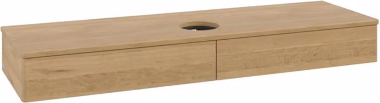 Mobiletto V&B senza struttura frontale, con illuminazione Antao 160x50cm, WBP colore rovere miele, rovere miele