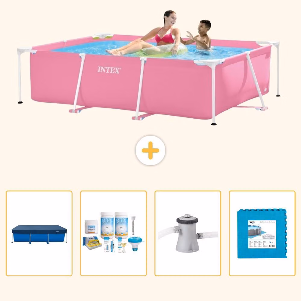 Piscina fuori terra rettangolare - 220x150x60 cm - 5 pezzi - Modello SCB2