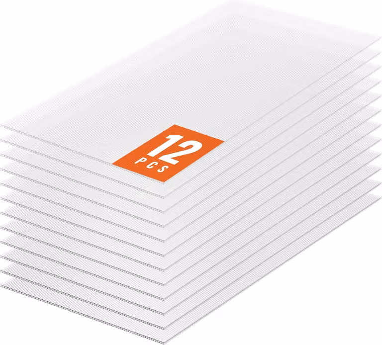 set di 12 pannelli per serre in fogli multipli 1210x605x6mm