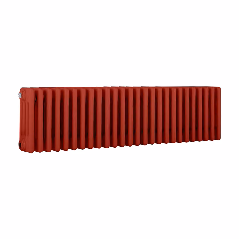 Radiatore Orizzontale a Colonne (4 Colonne) 300mm x 1190mm - Rosso (Siamese Rosso) - Regent