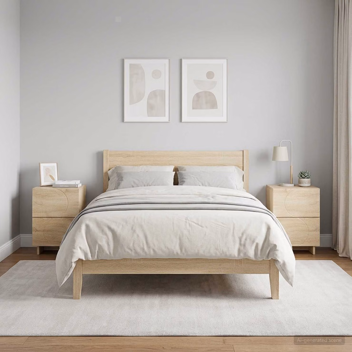 Set di 2 Armadi da Notte vidaXL in Rovere Sonoma, L/P/H: 33,5 x 34,5 x 50 cm