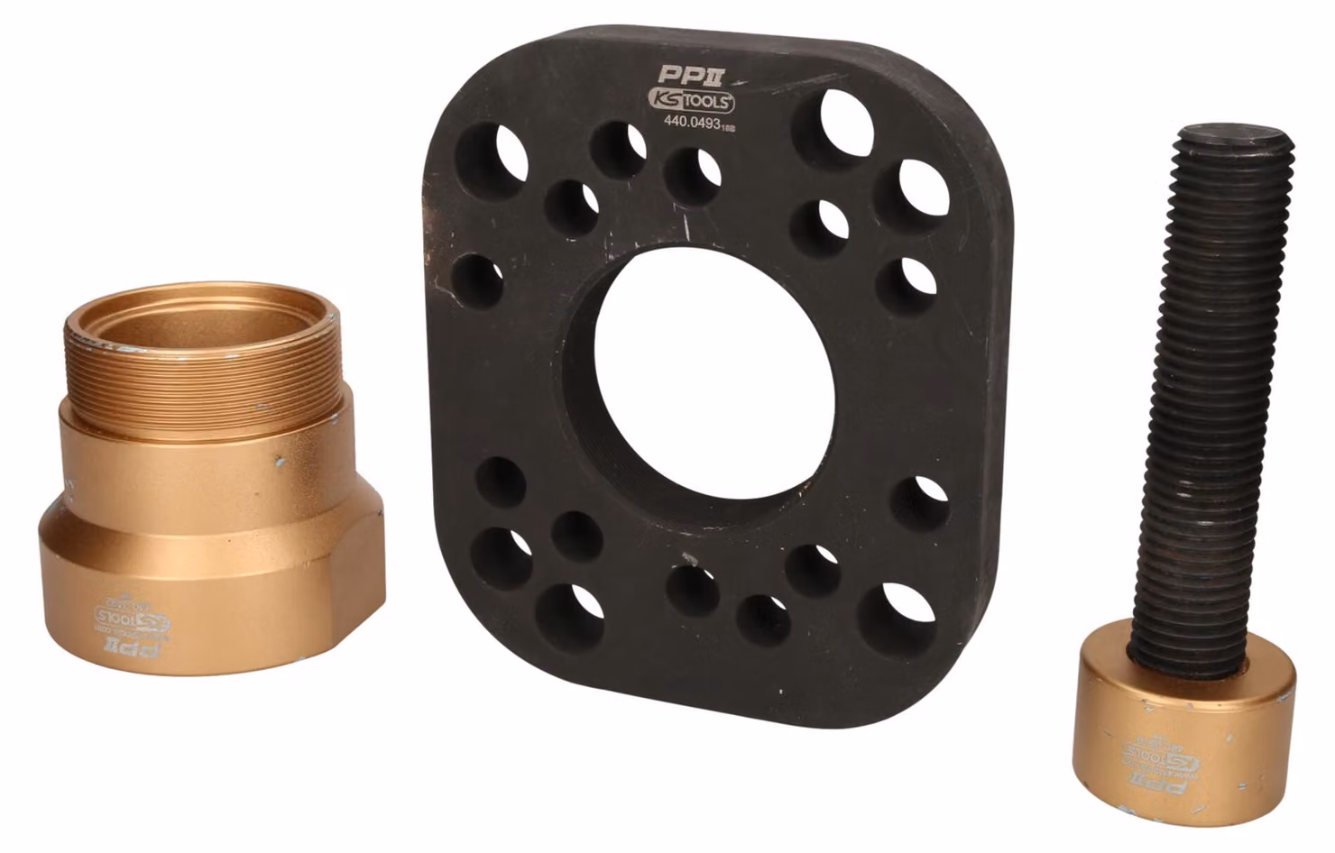 KS TOOLS Set di estrattori per mozzo senza perno ruota, 3 pezzi - 440.0490