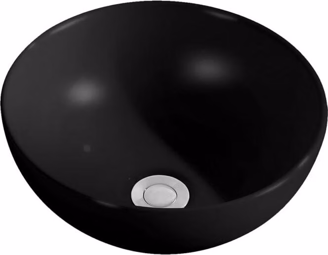 Beitz & Walz AqvaVetroceramica Lavabo da appoggio 325 mm 'SlimRim' - nero opaco -