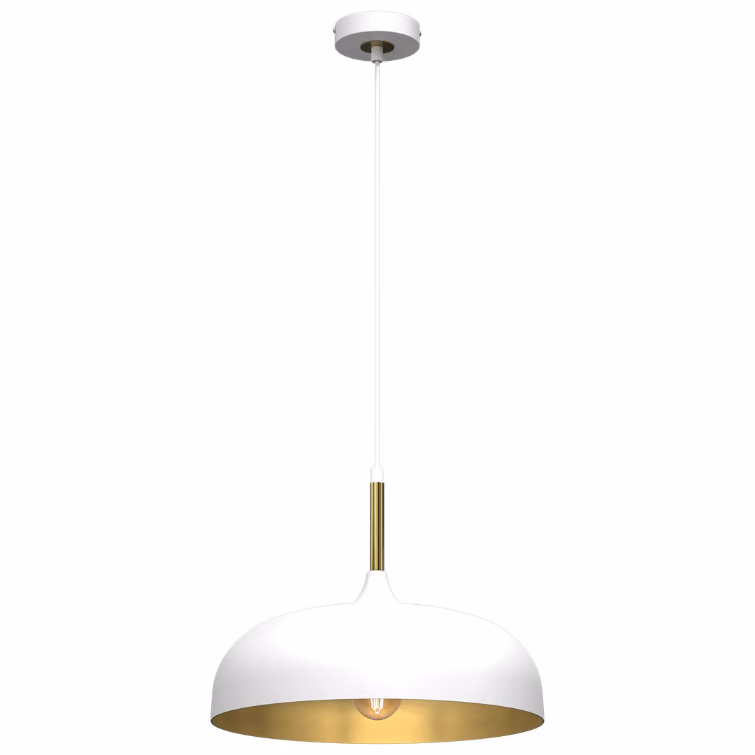 Lincoln bianco/oro luce a sospensione 1Xe27 35Cm luce a soffitto lampada a soffitto luce a sospensione