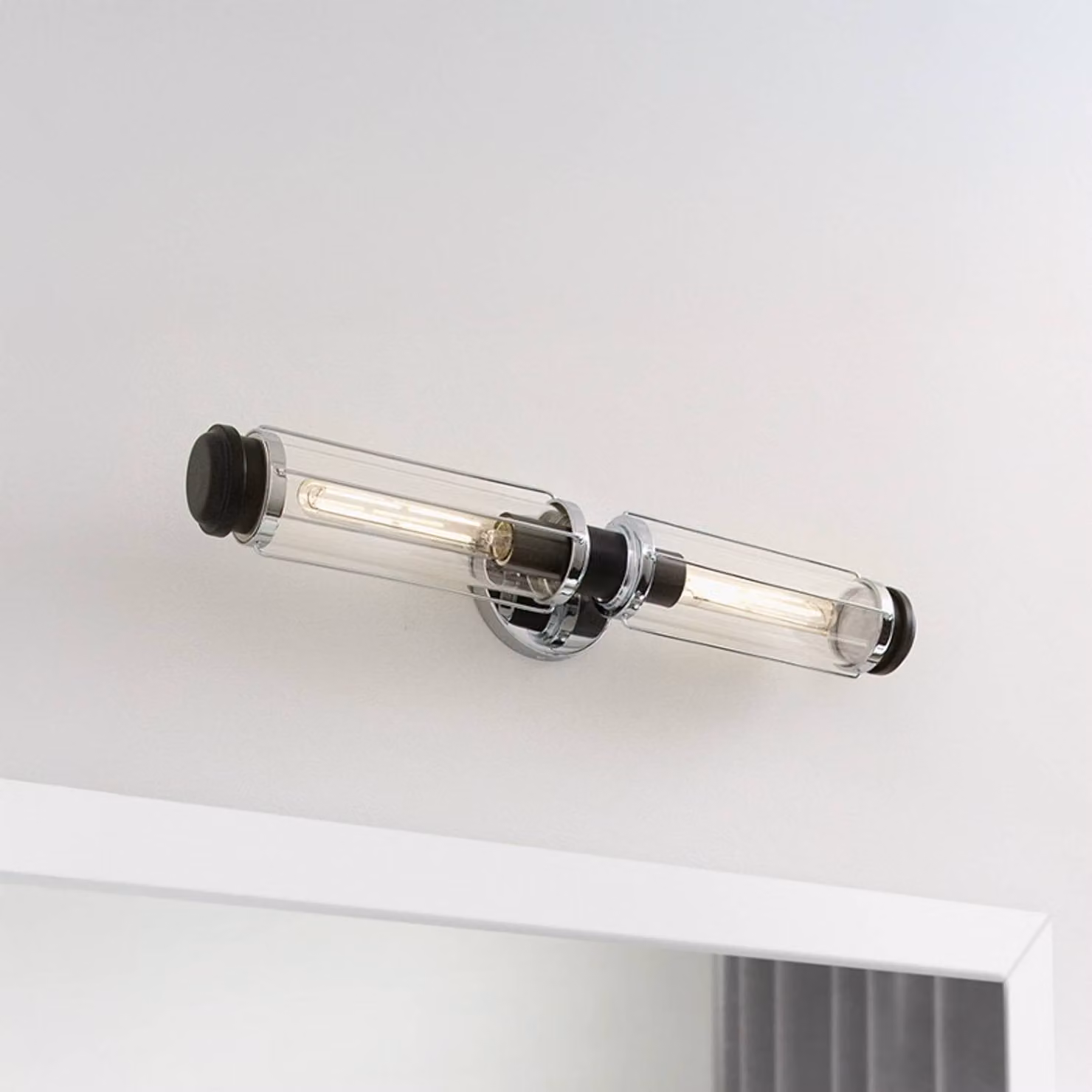 HINKLEY Applique da parete Masthead, dimmerabile, Chiaro / Trasparente, Bagno, Metallo, Moderno, Applique