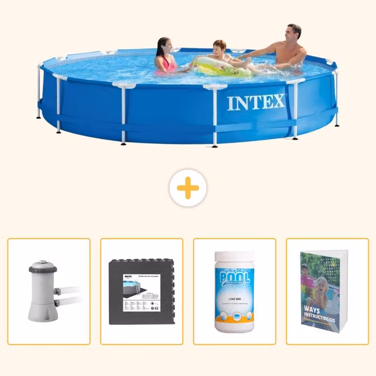 Piscina autoportante rettangolare - 366x76 cm - 5 pezzi - SCB109