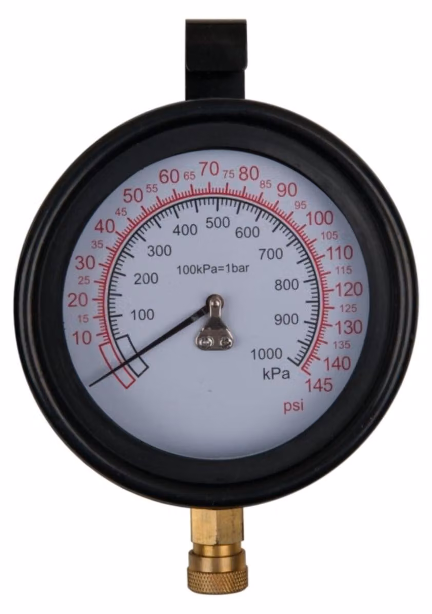 KS TOOLS Manometro Ø 100,0 mm 0 - 10 bar con attacco rapido da 1/4" - 150.2326
