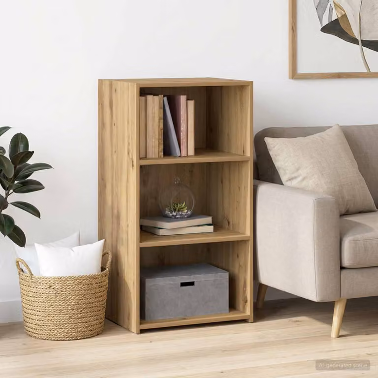 Credenza moderna vidaXL in legno color marrone L: 50 cm, P: 41 cm, H: 93 cm
