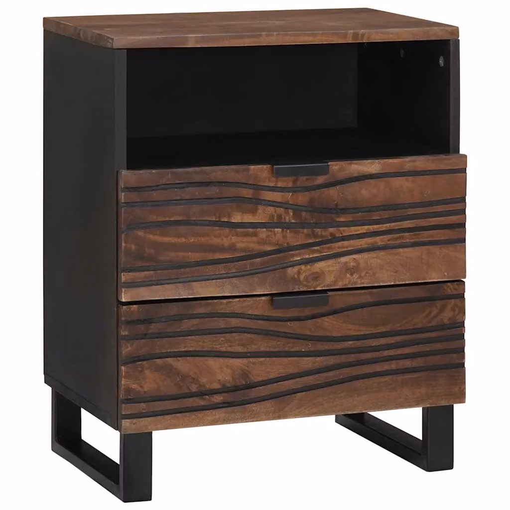 Armadio da notte vidaXL in legno color noce, L 50 cm x P 33 cm x H 62 cm