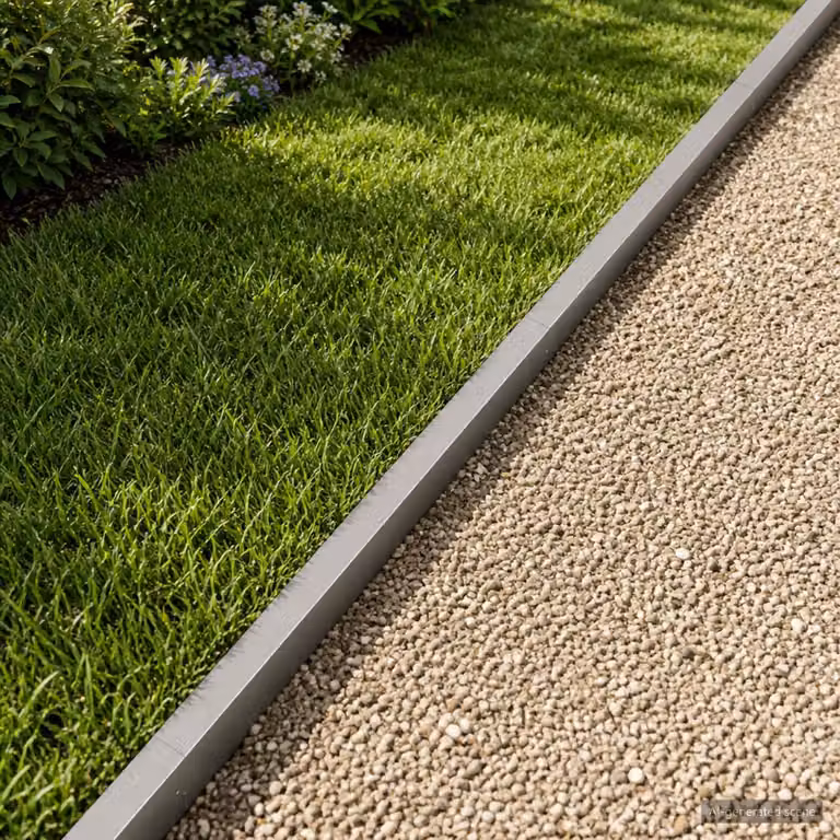 Set di 2 profili di copertura per giardino vidaXL in acciaio inossidabile grigio, L: 100 cm, P: 5 cm, H: 5 cm
