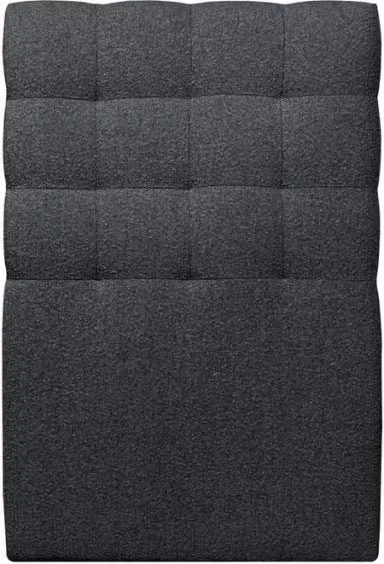 Testiera in tessuto bouclé nero imbottita L90 cm