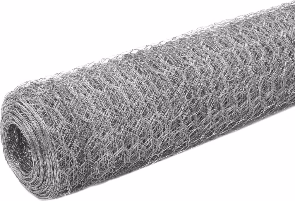 Recinzione in Rete per Pollaio Acciaio Zincato 25x1,5m Argento