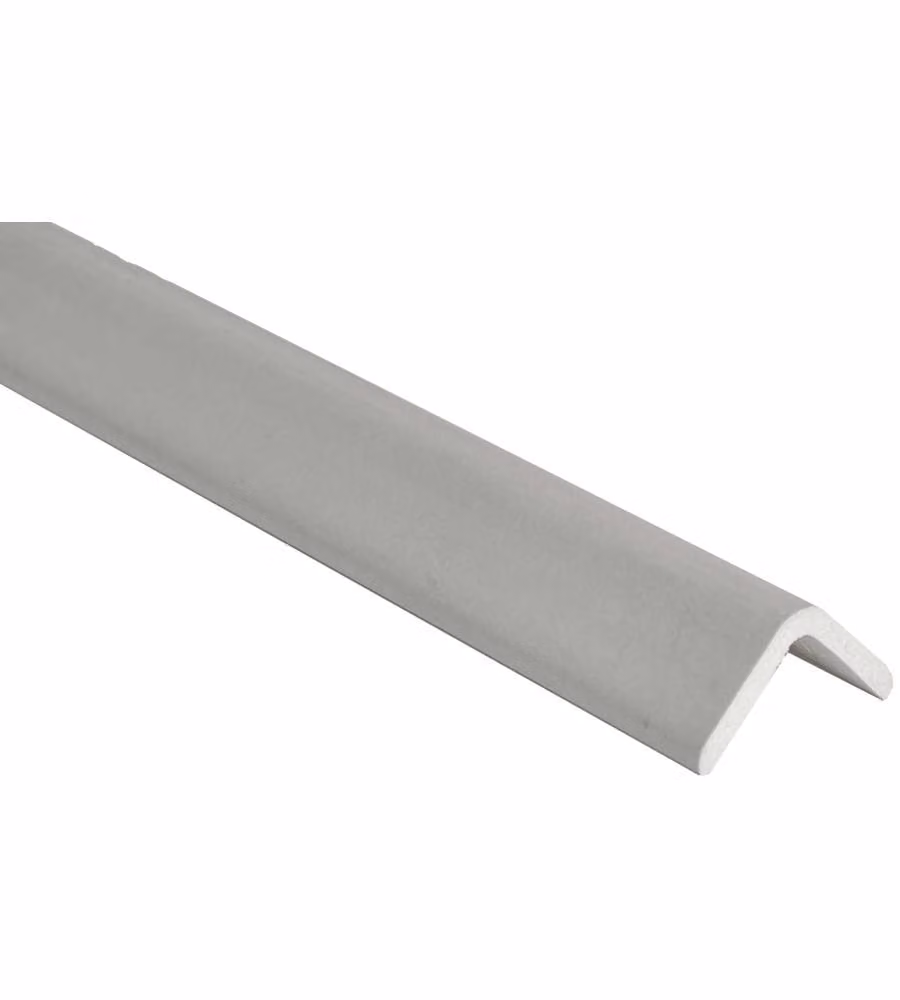 Paraspigolo PVC Grigio 30x30 mm Lunghezza 3 m per Muri Resistente Umidità