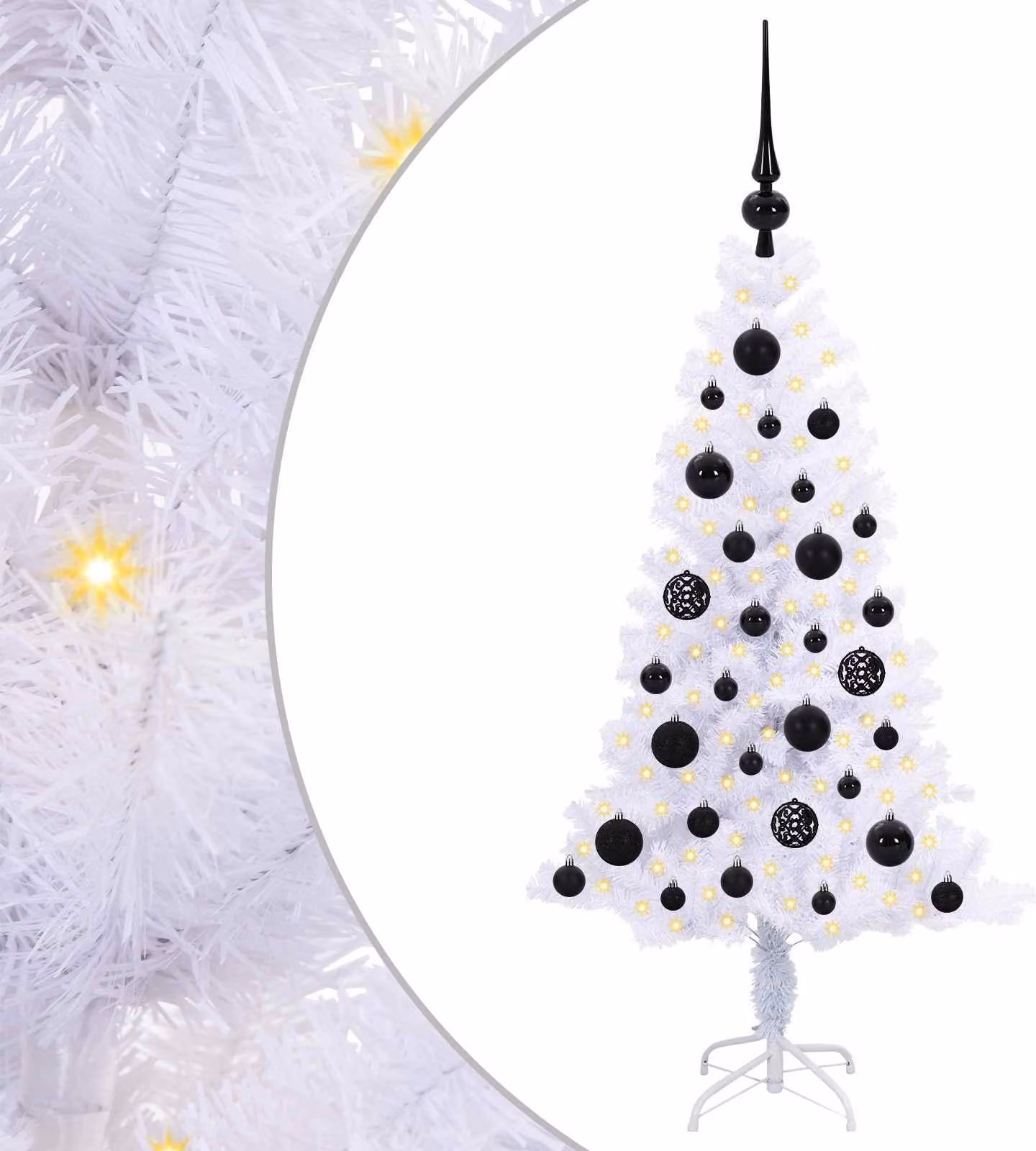 Albero di Natale artificiale Bianco 120 cm PVC e Acciaio