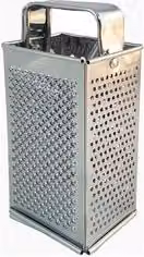 Grattugia multiuso a 4 lati Gnali in acciaio inox color argento H: 18 cm, L: 8 cm, P: 5 cm – 1