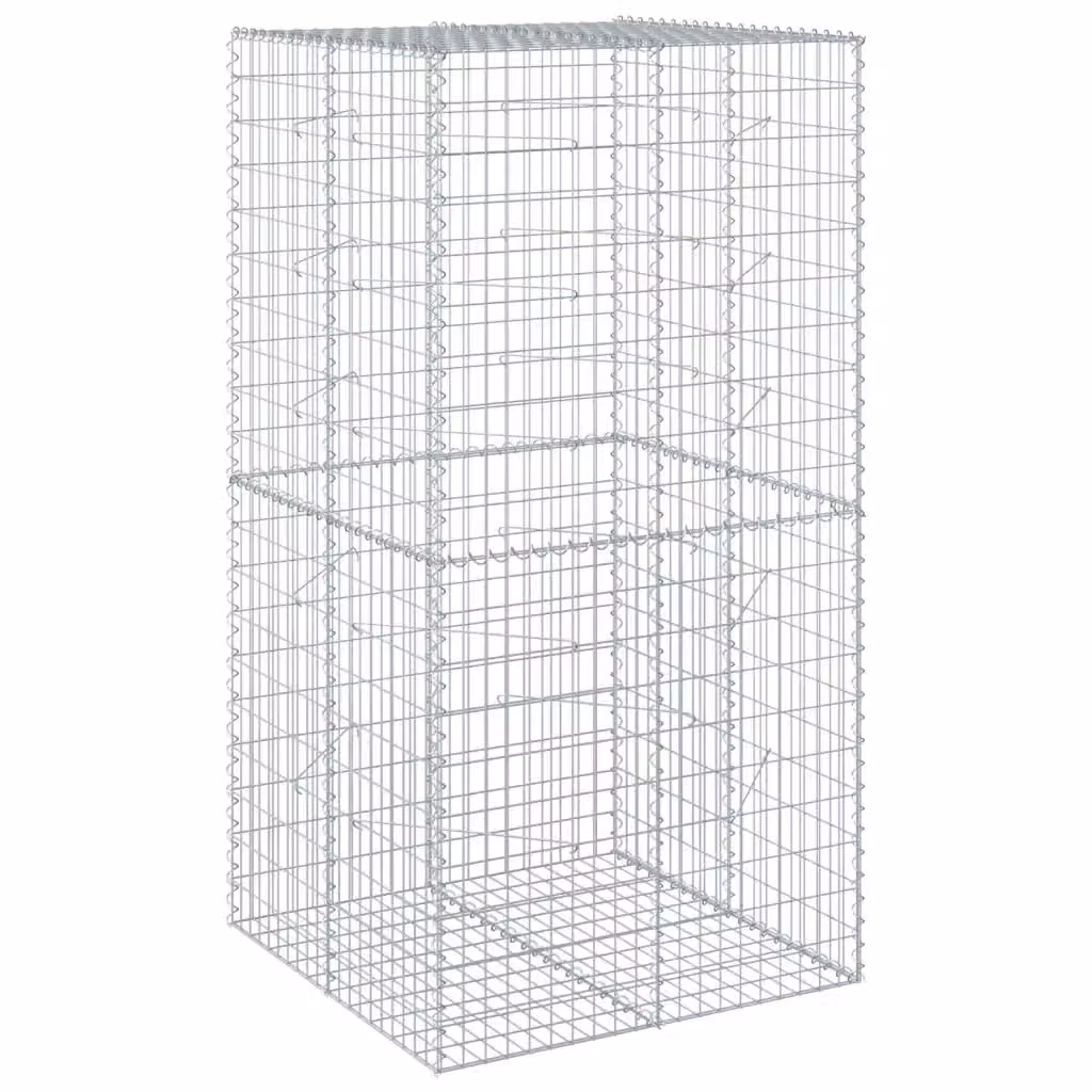 Cesto Gabbione Videx in Acciaio Zincato Colore Argento L/P/H: 100 x 100 x 200 cm – 2